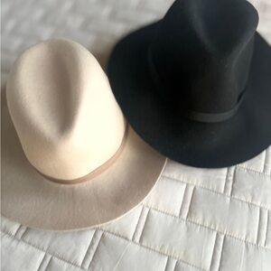 Aritzia Juneshine wool hat with leather trim